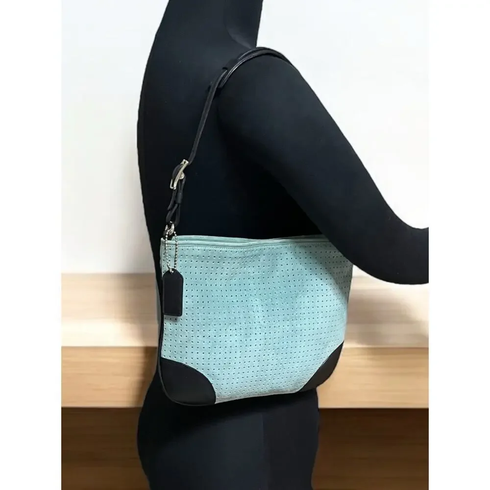 Vintage Coach 8178 Girlie Suede Perforated Hobo Bag